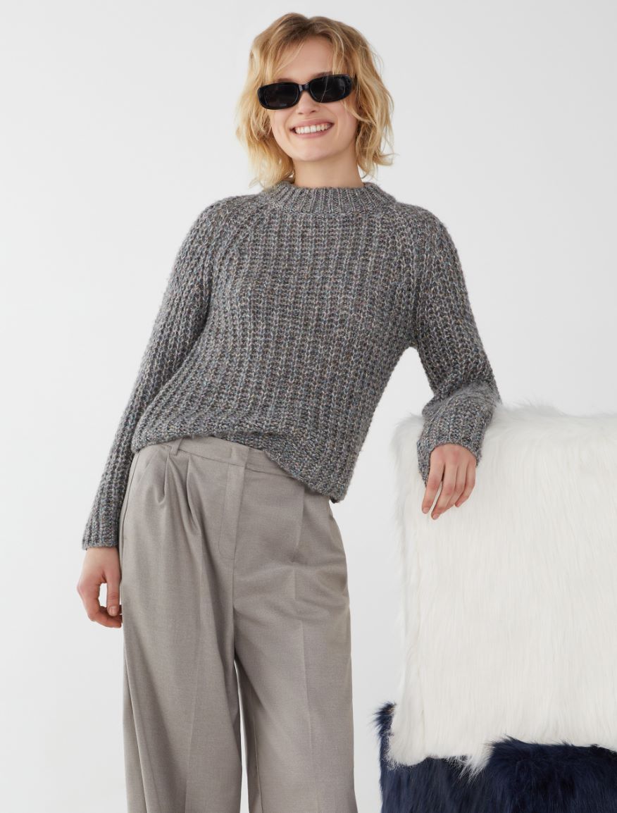 Relaxed-fit sweater - GREY - iBlues