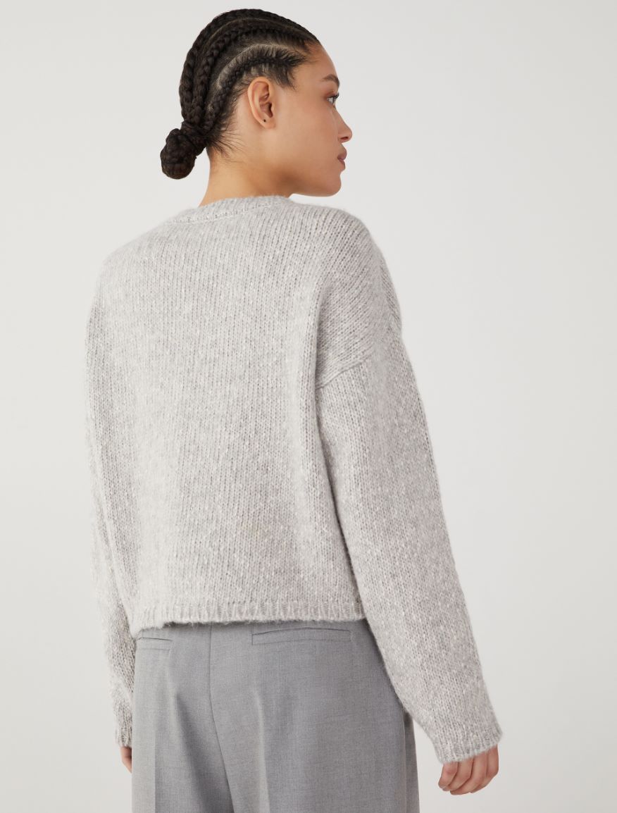 Cropped sweater - GREY - 2 - iBlues