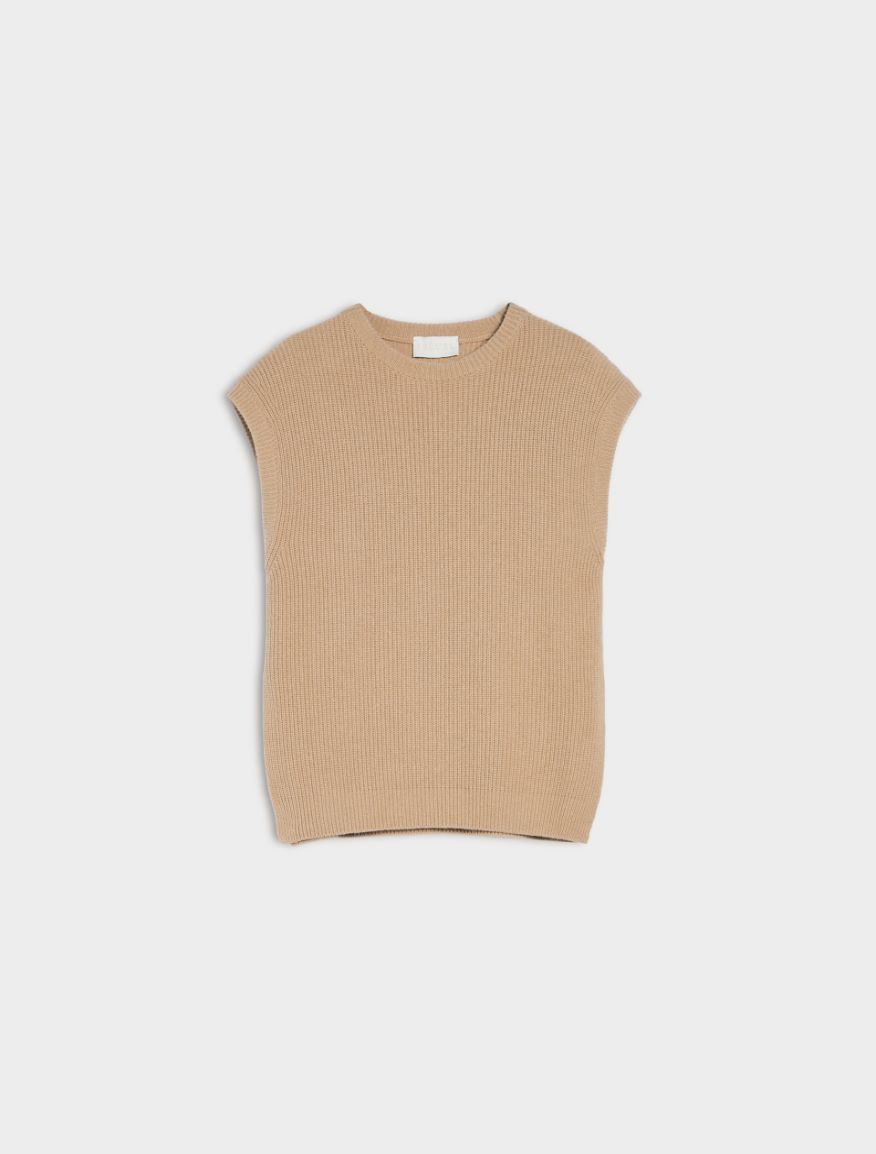 Sleeveless sweater - CAMEL - 5 - iBlues