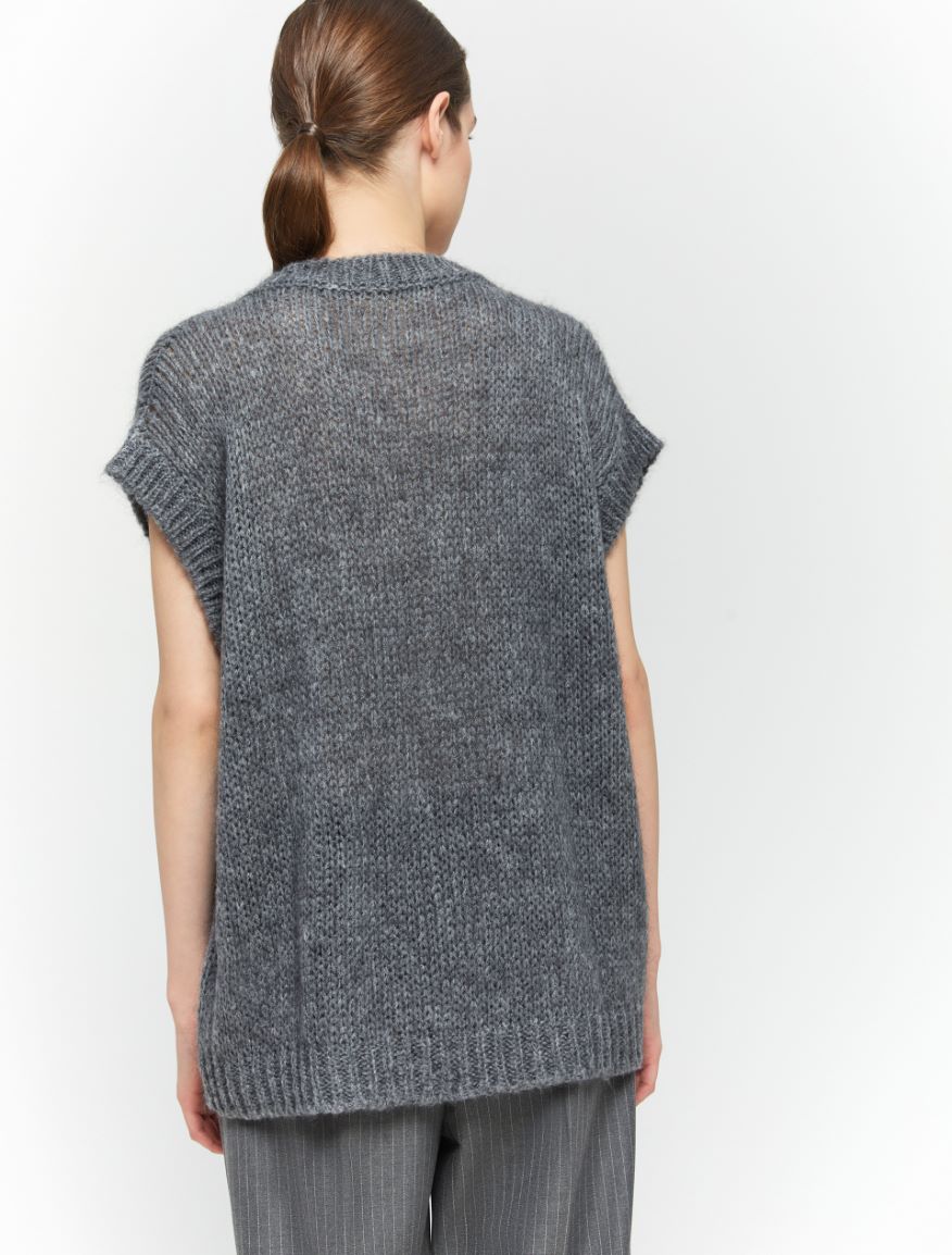 Relaxed-fit sweater - MELANGE DARK GREY - 2 - iBlues