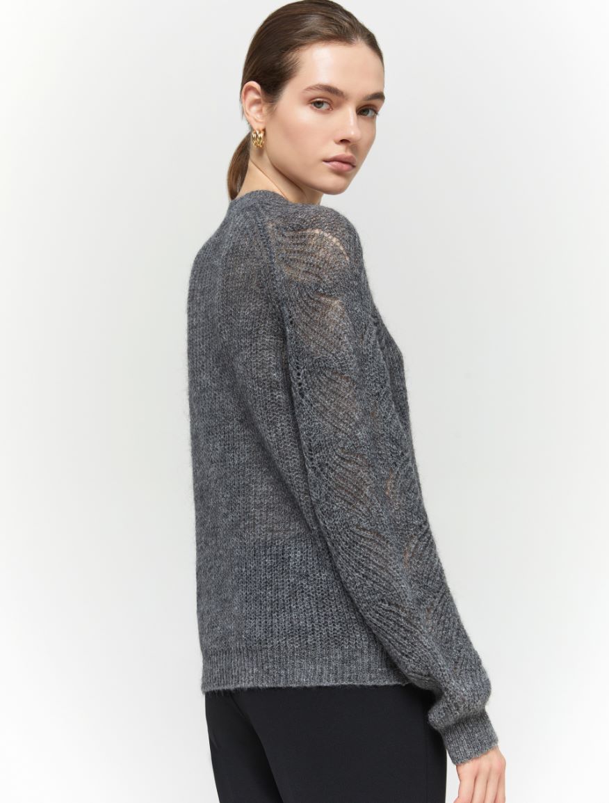 Relaxed-fit sweater - MELANGE DARK GREY - 2 - iBlues