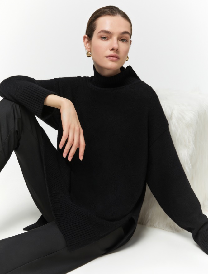 Mock polo-neck sweater -  - iBlues