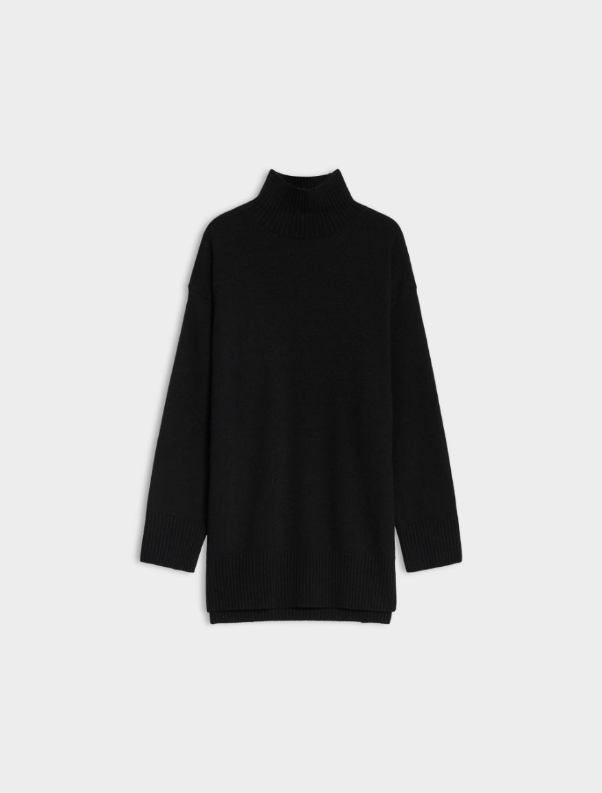 Mock polo-neck sweater - BLACK - 5 - iBlues