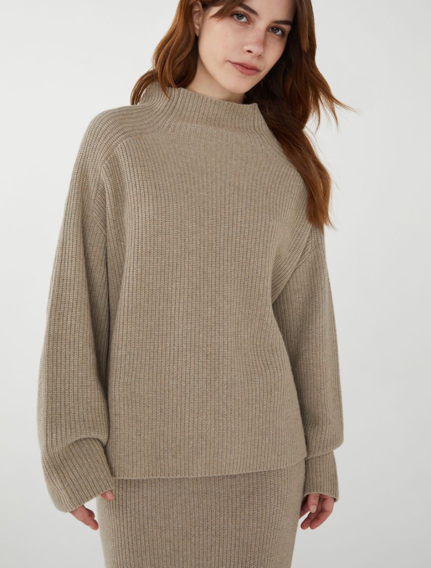 Boxy sweater - MASTIC - 4 - iBlues