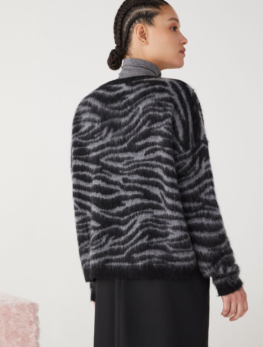 Enveloping sweater - BLACK - 2 - iBlues