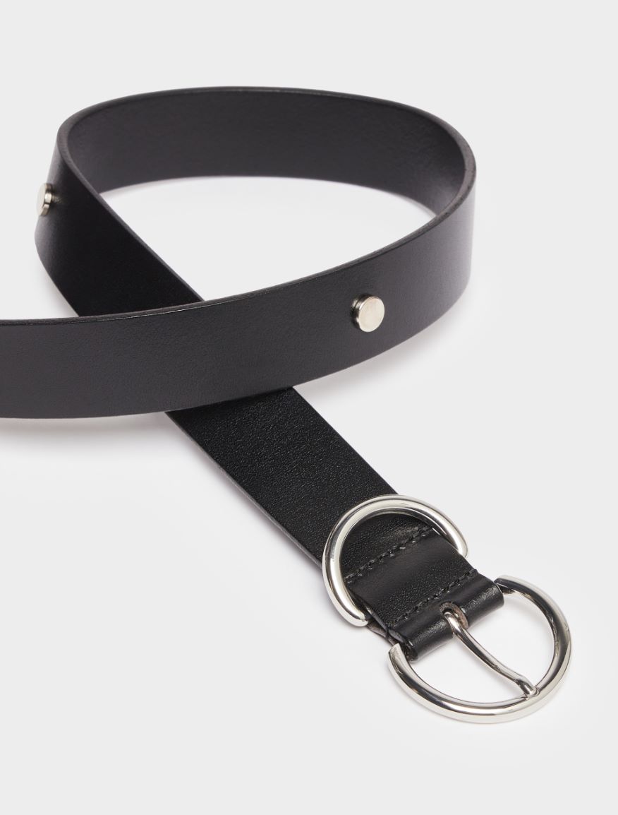 Leather belt - BLACK - 2 - iBlues