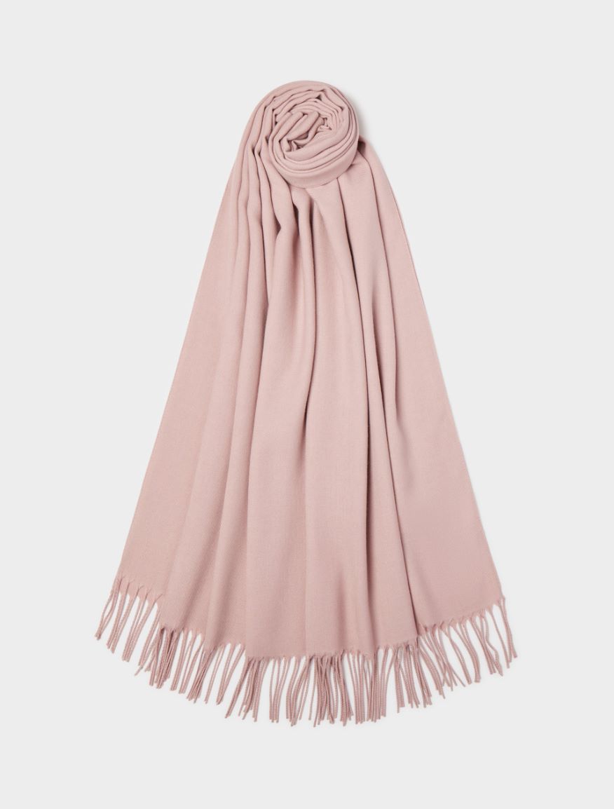 Fringed scarf - PINK - iBlues