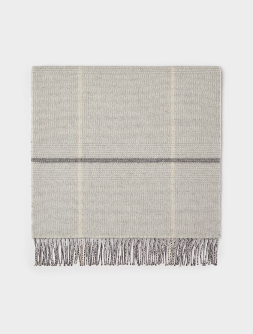 Wool-blend scarf - LIGHT GREY - iBlues