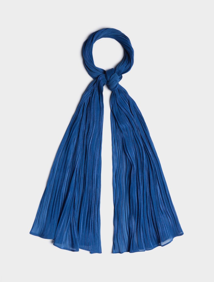 Pleated scarf - NAVY - iBlues