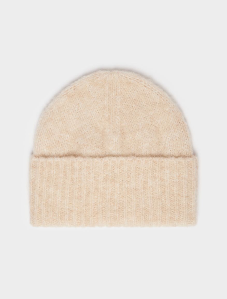 Wool-blend beanie hat - WHITE - iBlues