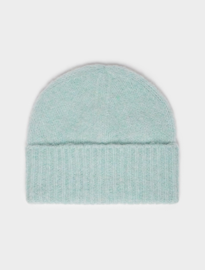 Wool-blend beanie hat - SKY BLUE - iBlues