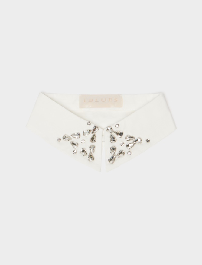 Embroidered collar - OPTICAL WHITE - iBlues