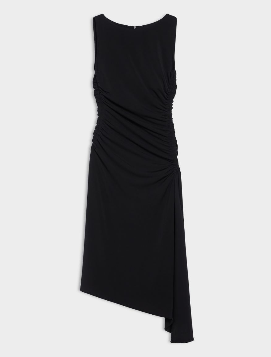 Draped dress - BLACK - 5 - iBlues