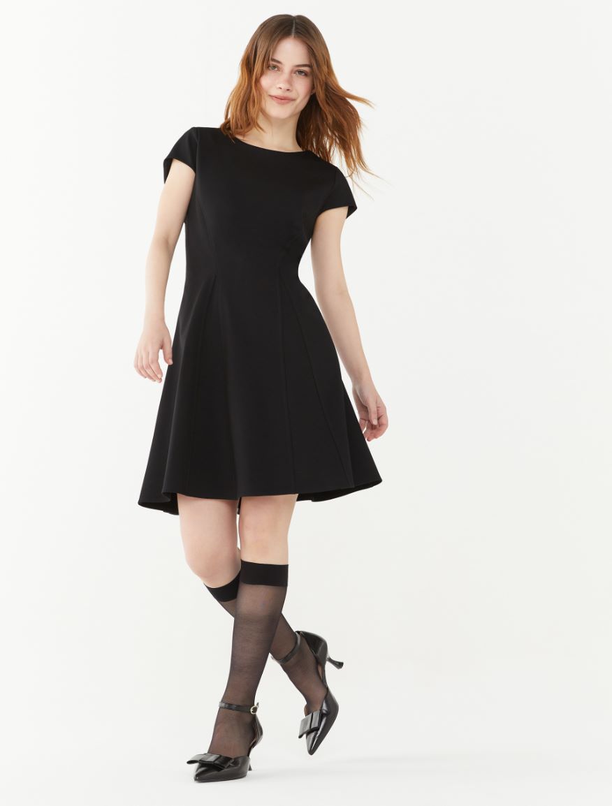 Fit-and-flare dress - BLACK - 4 - iBlues