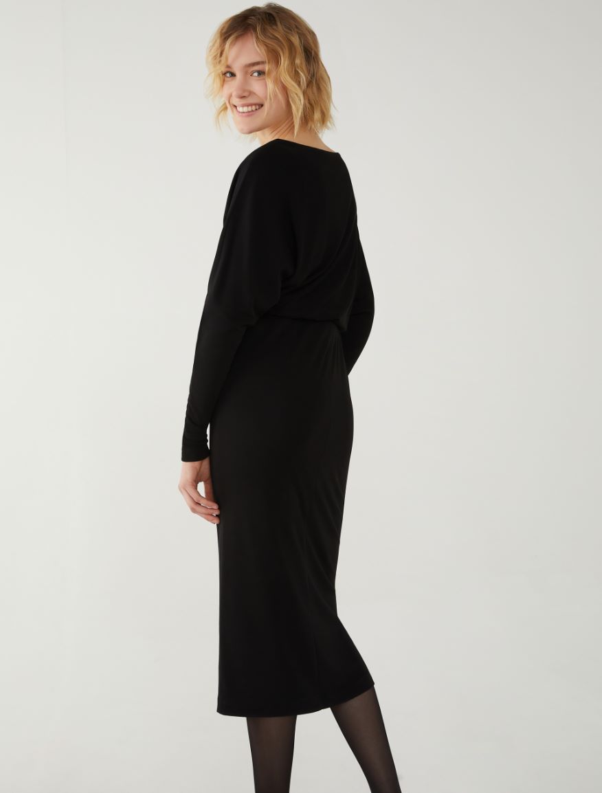 Relaxed-fit dress - BLACK - 2 - iBlues