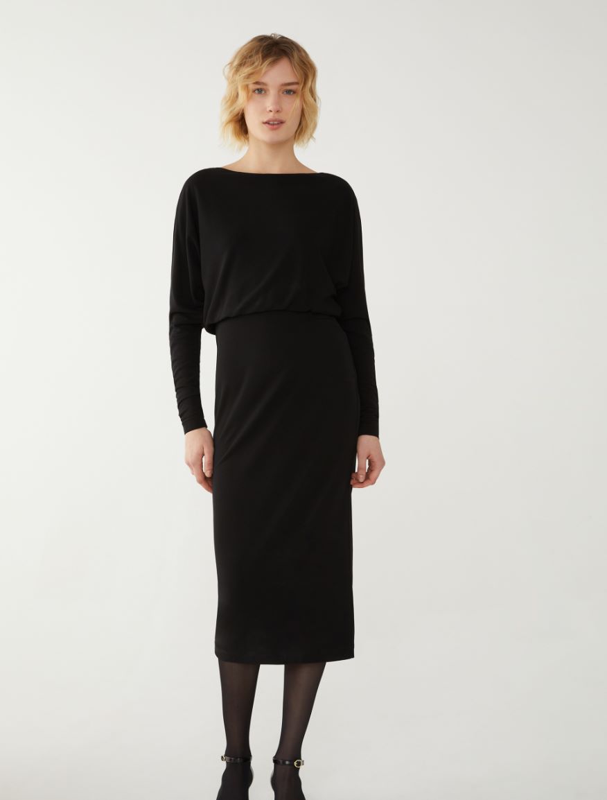 Relaxed-fit dress - BLACK - 4 - iBlues