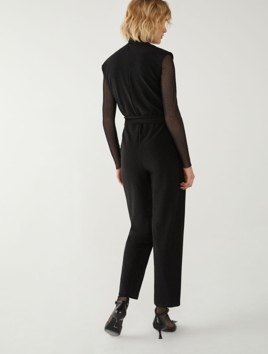 Semi-fitted jumpsuit - BLACK - 2 - iBlues