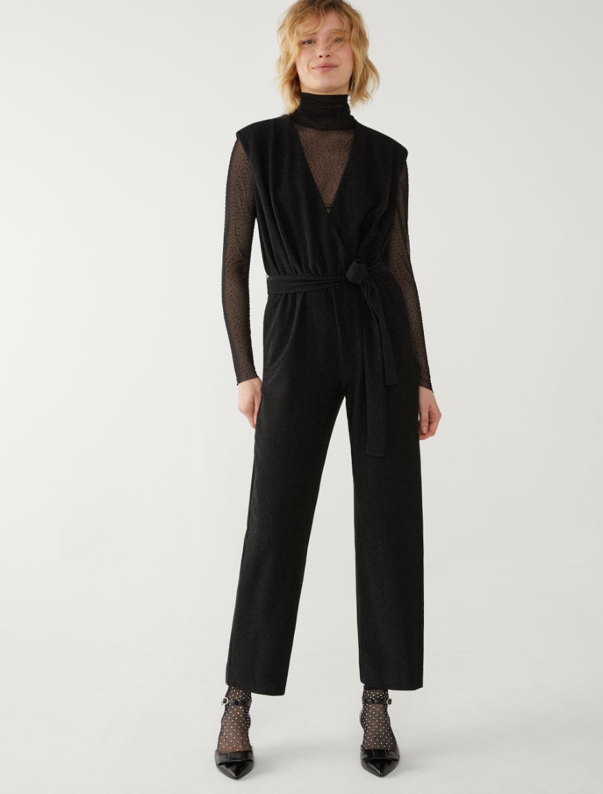 Semi-fitted jumpsuit - BLACK - 4 - iBlues