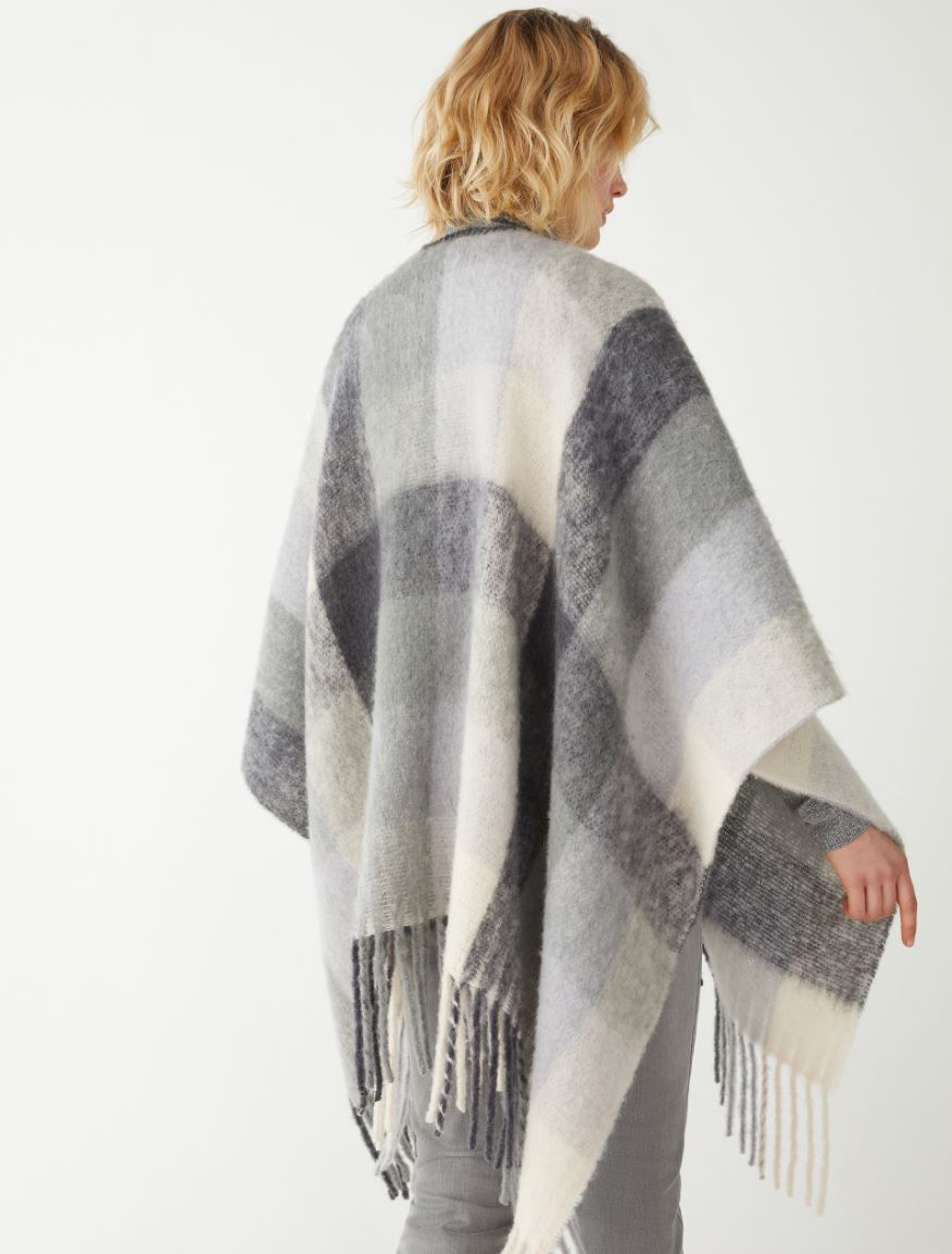 Relaxed-fit poncho - MEDIUM GREY - 2 - iBlues