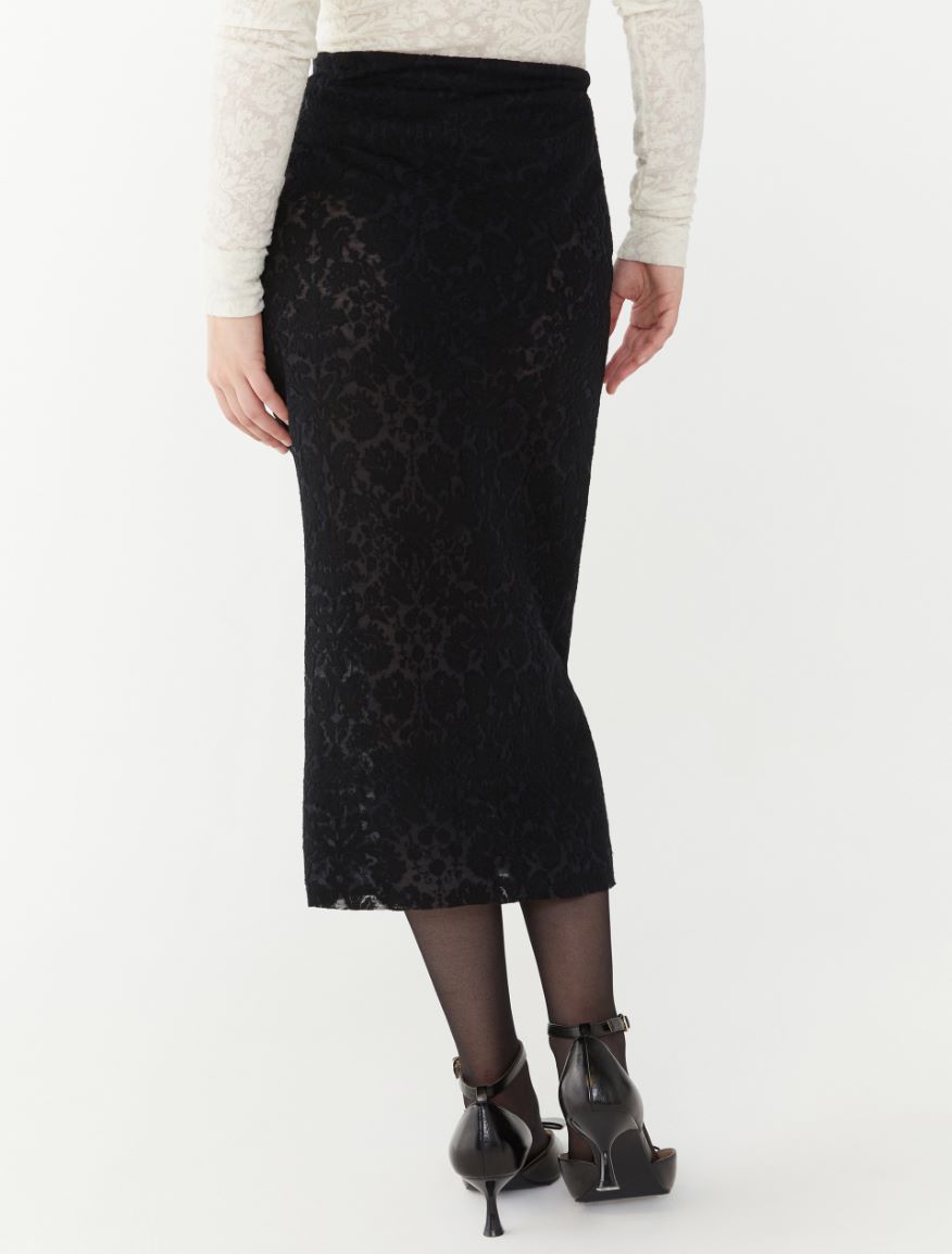 Lace skirt - BLACK - 2 - iBlues