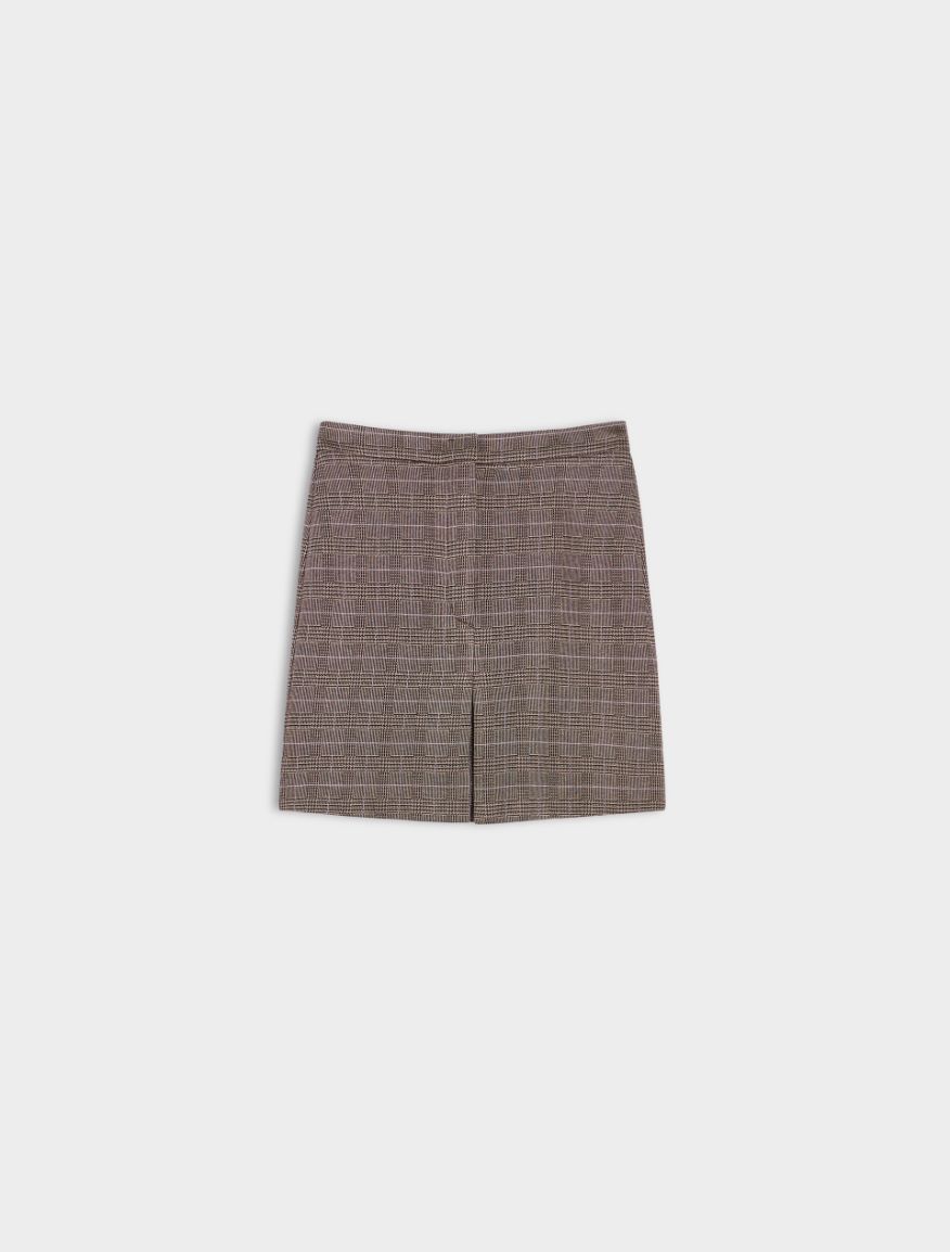 A-line skirt - BROWN - 5 - iBlues