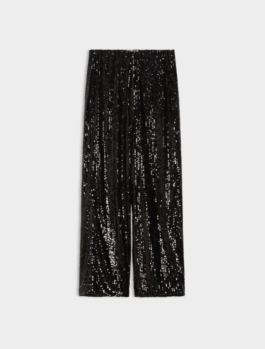 Sequin trousers - BLACK - 5 - iBlues