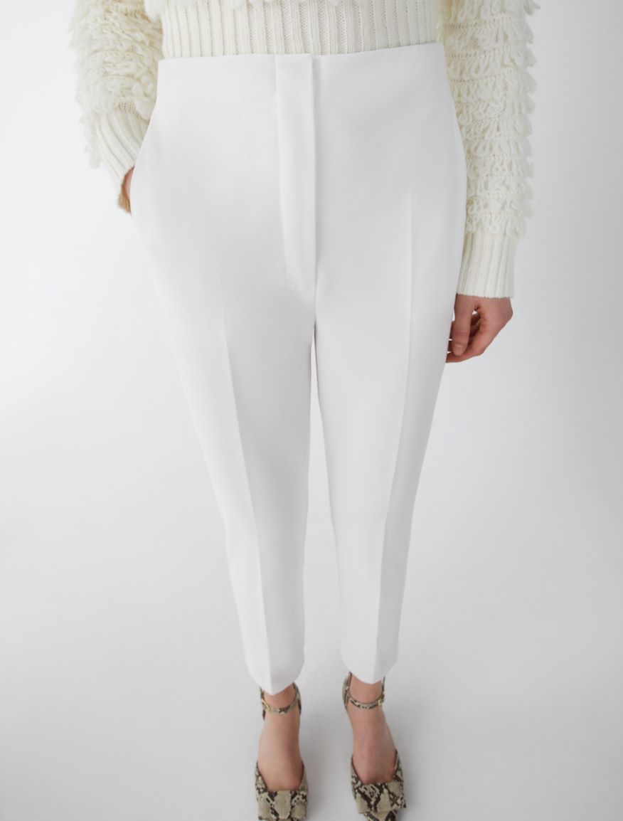 Semi-fitted trousers - WHITE - 3 - iBlues