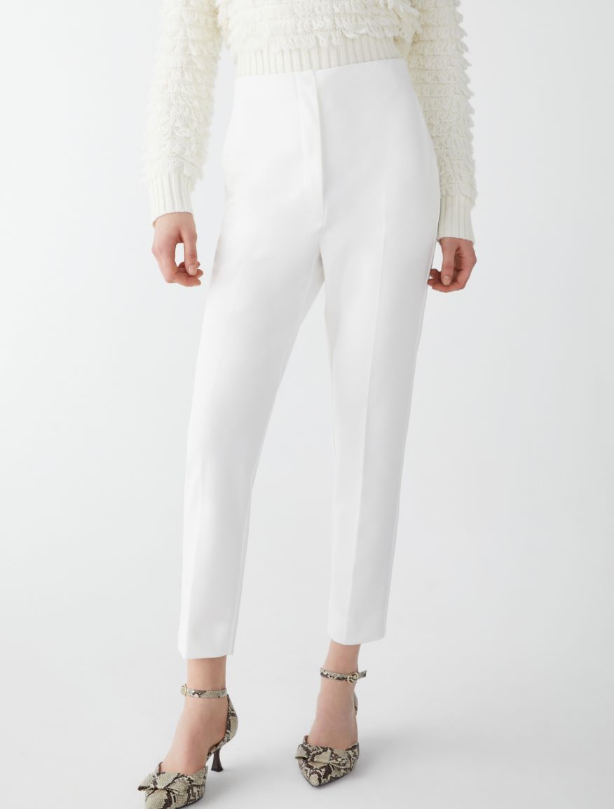 Semi-fitted trousers - WHITE - 4 - iBlues