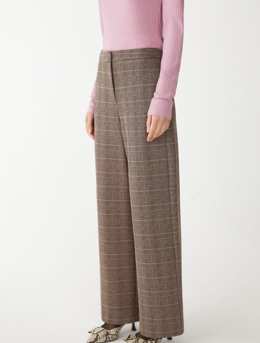 Wide-leg trousers - BROWN - 4 - iBlues