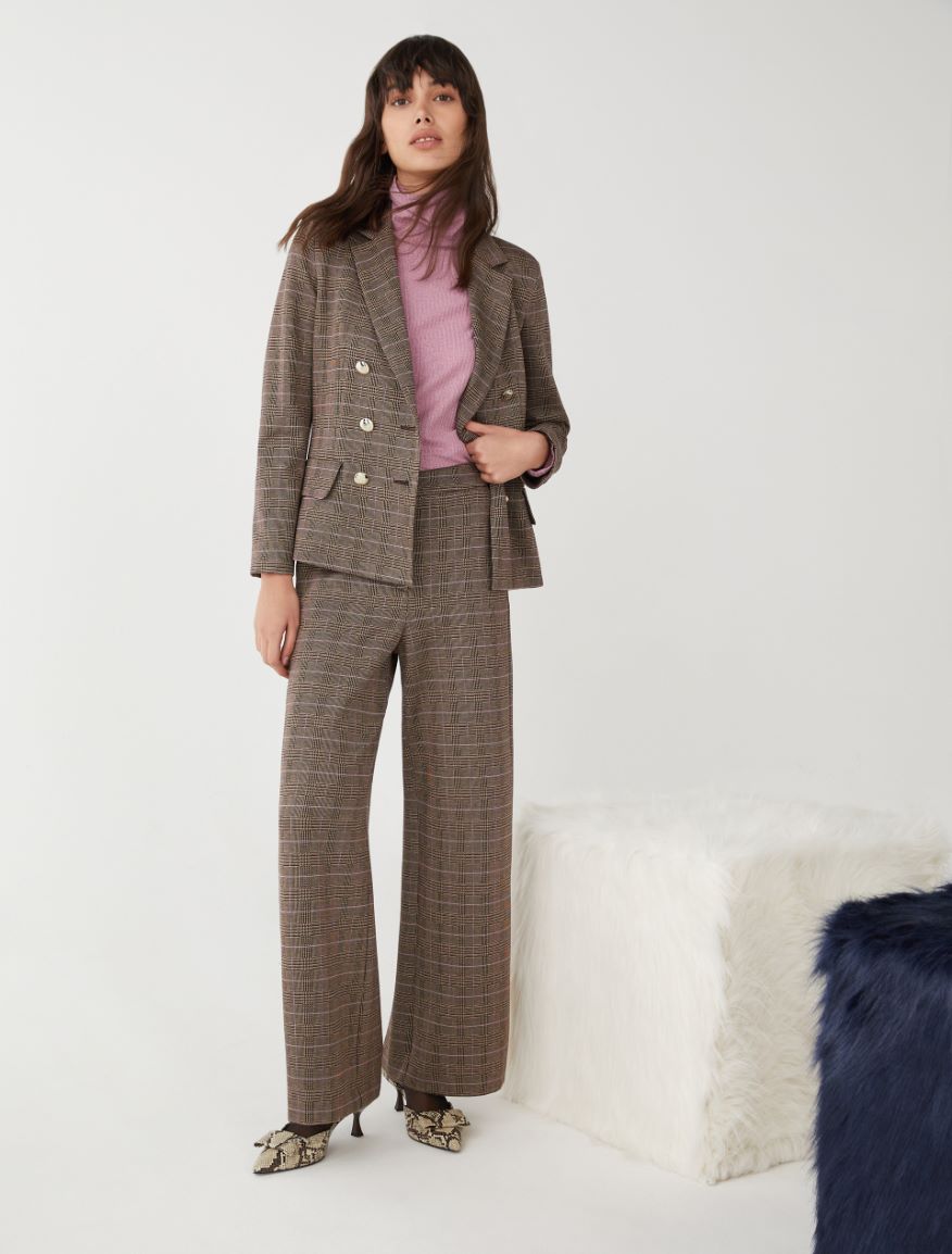 Wide-leg trousers - BROWN - iBlues