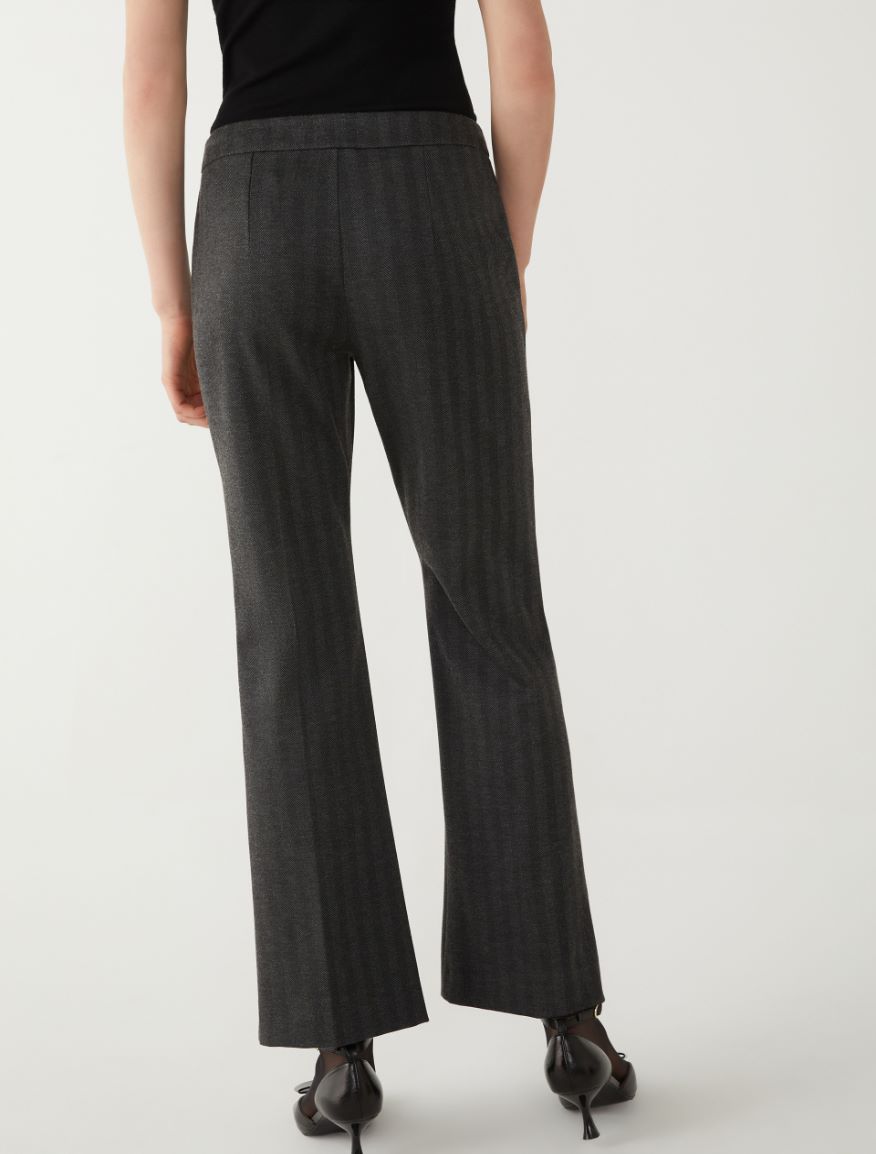 Flared trousers - MELANGE DARK GREY - 2 - iBlues