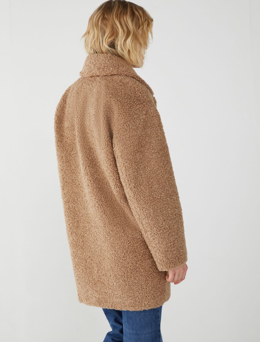 Relaxed-fit coat - CAMEL - 2 - iBlues