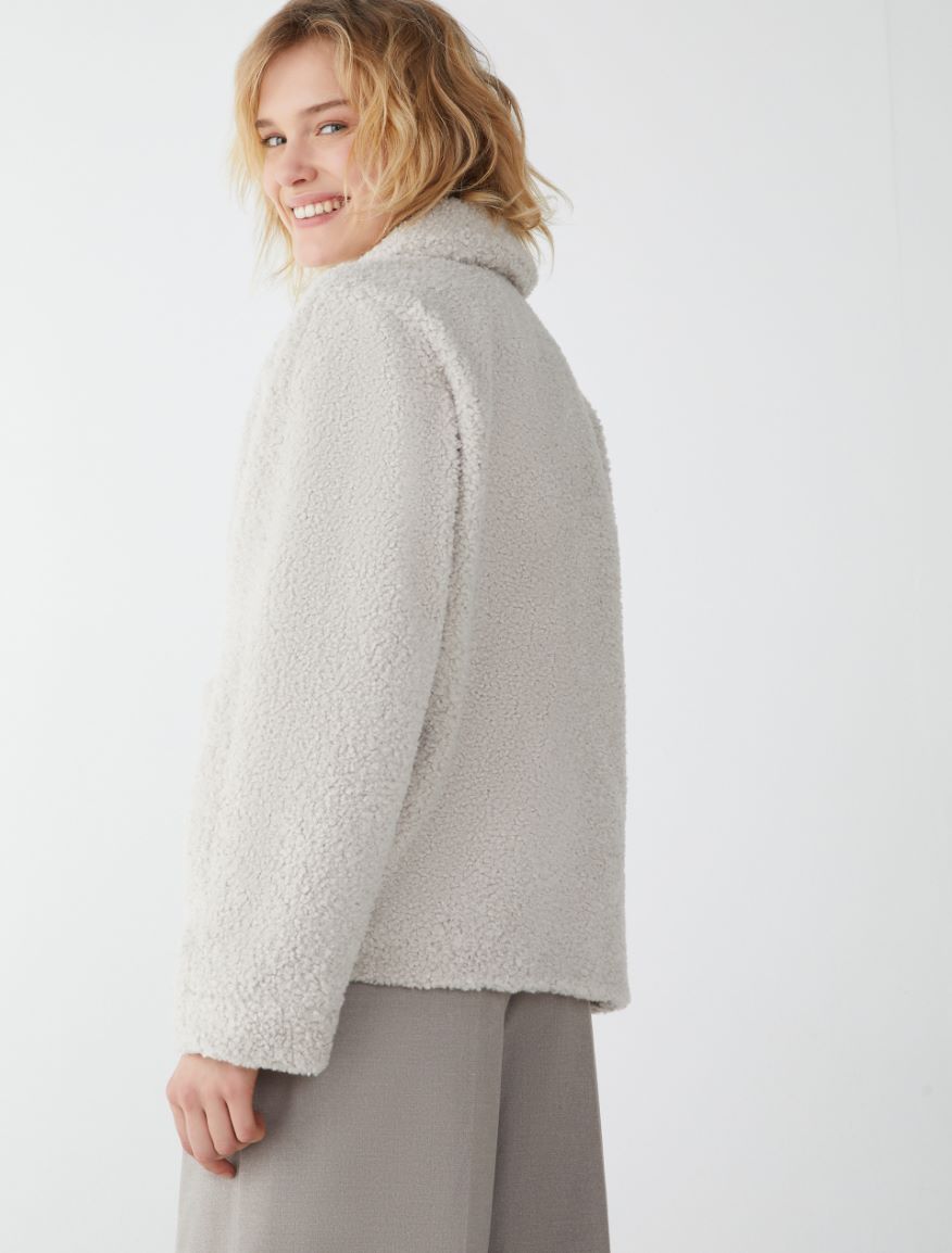 Boxy jacket - WOOL WHITE - 2 - iBlues