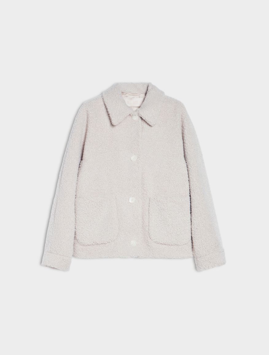 Boxy jacket - WOOL WHITE - 5 - iBlues