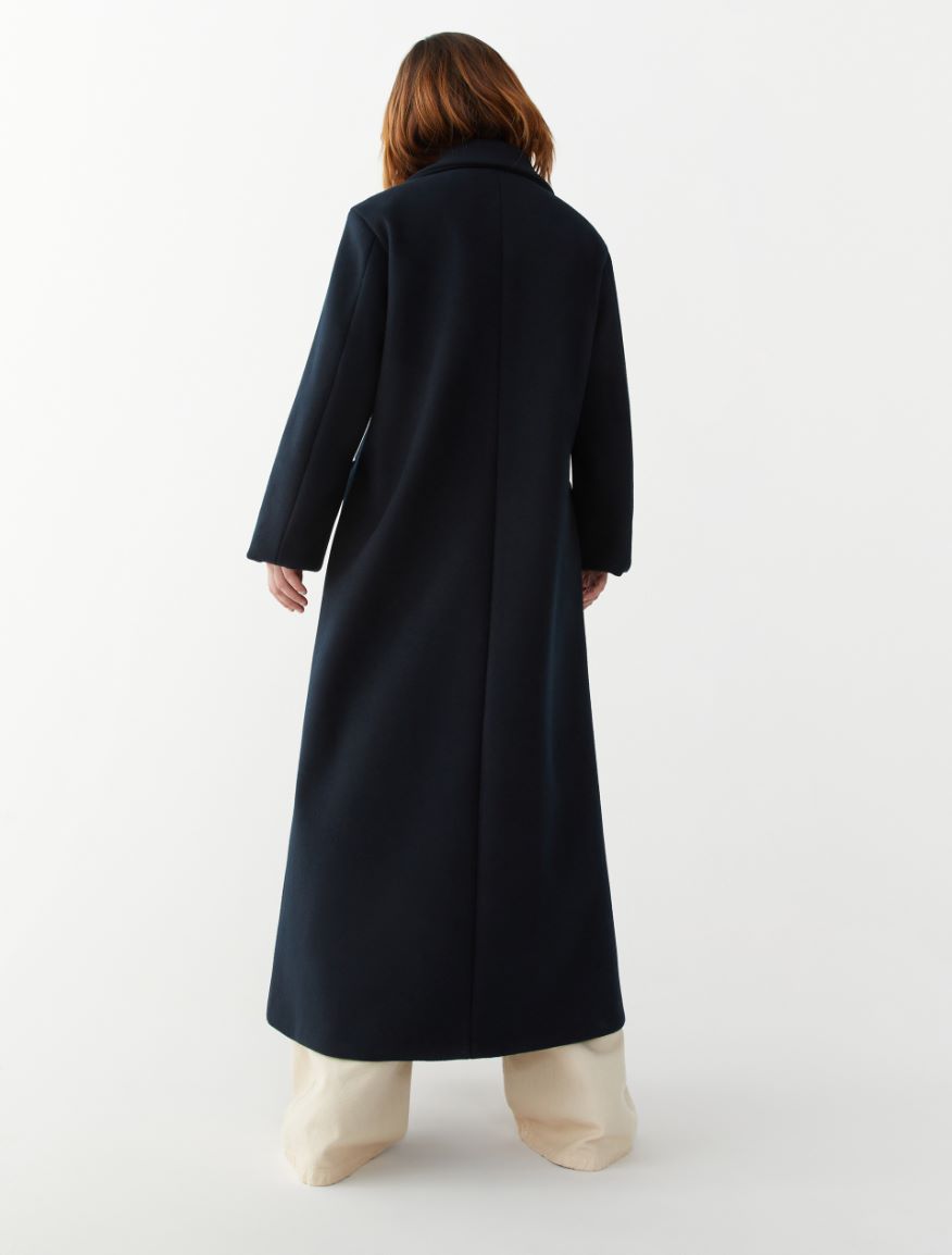 Double-breasted coat - NAVY - 2 - iBlues