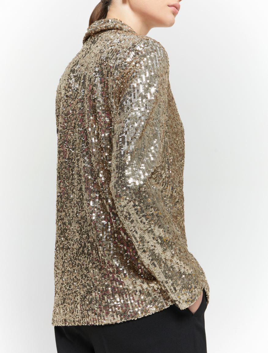 Sequin blazer - SILVER - 2 - iBlues