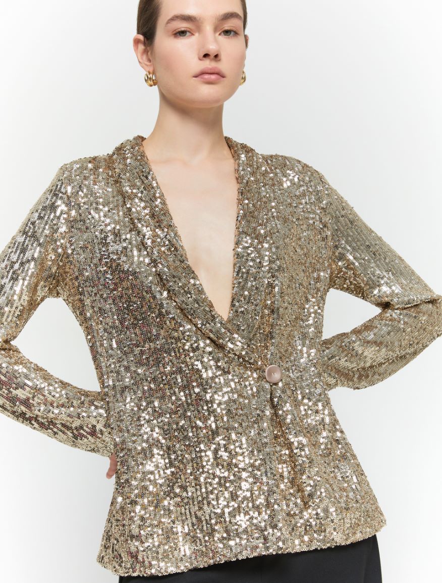 Sequin blazer - SILVER - 4 - iBlues