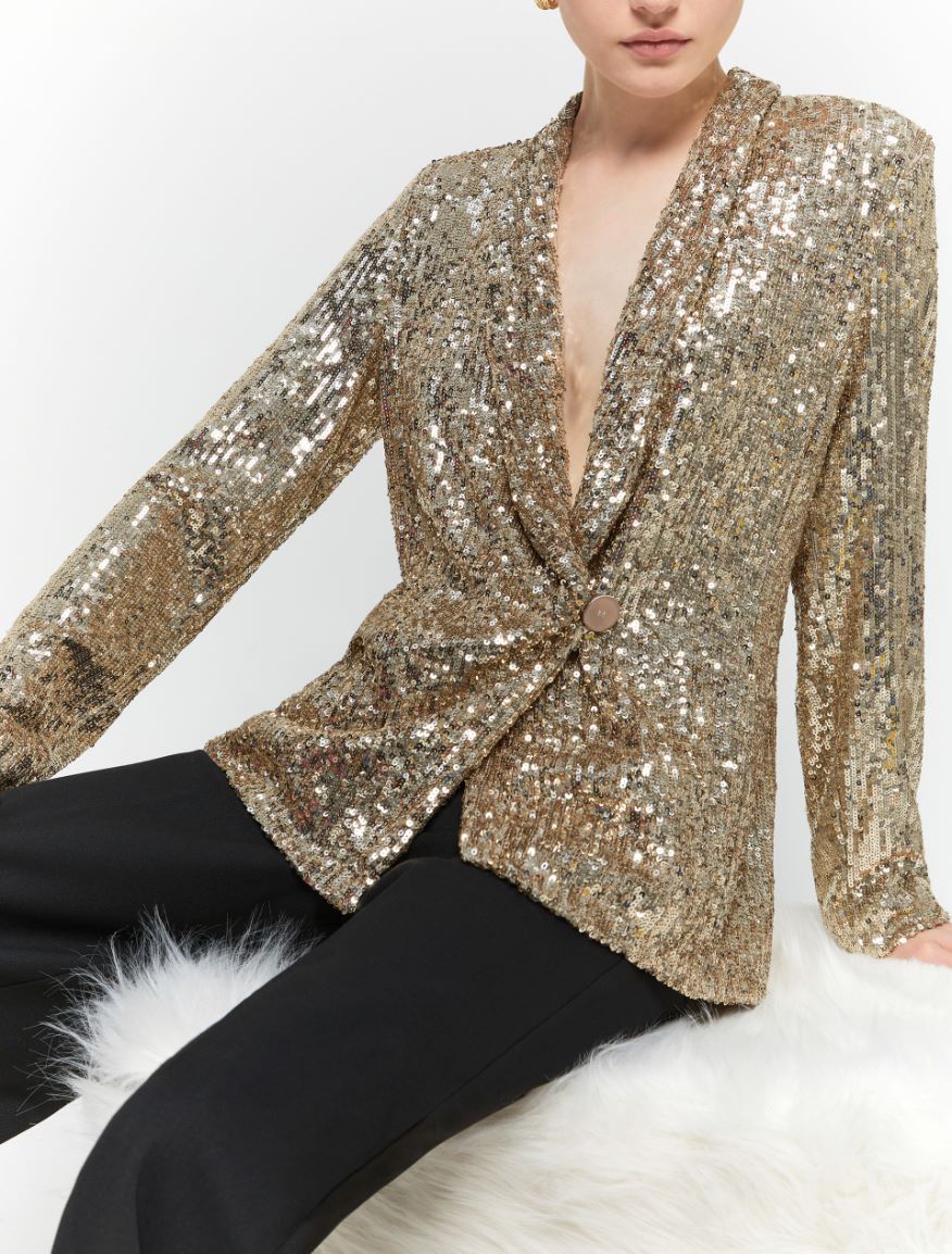 Sequin blazer - SILVER - iBlues