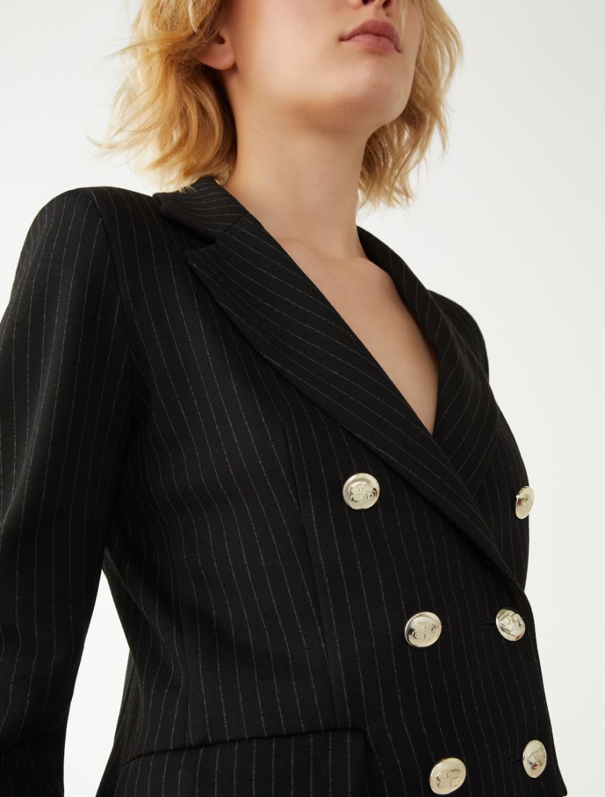 Double-breasted blazer - BLACK - 3 - iBlues