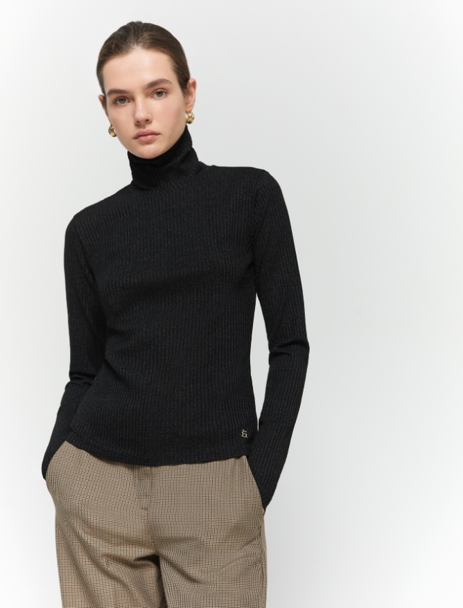 Semi-fitted polo-neck sweater -  - iBlues