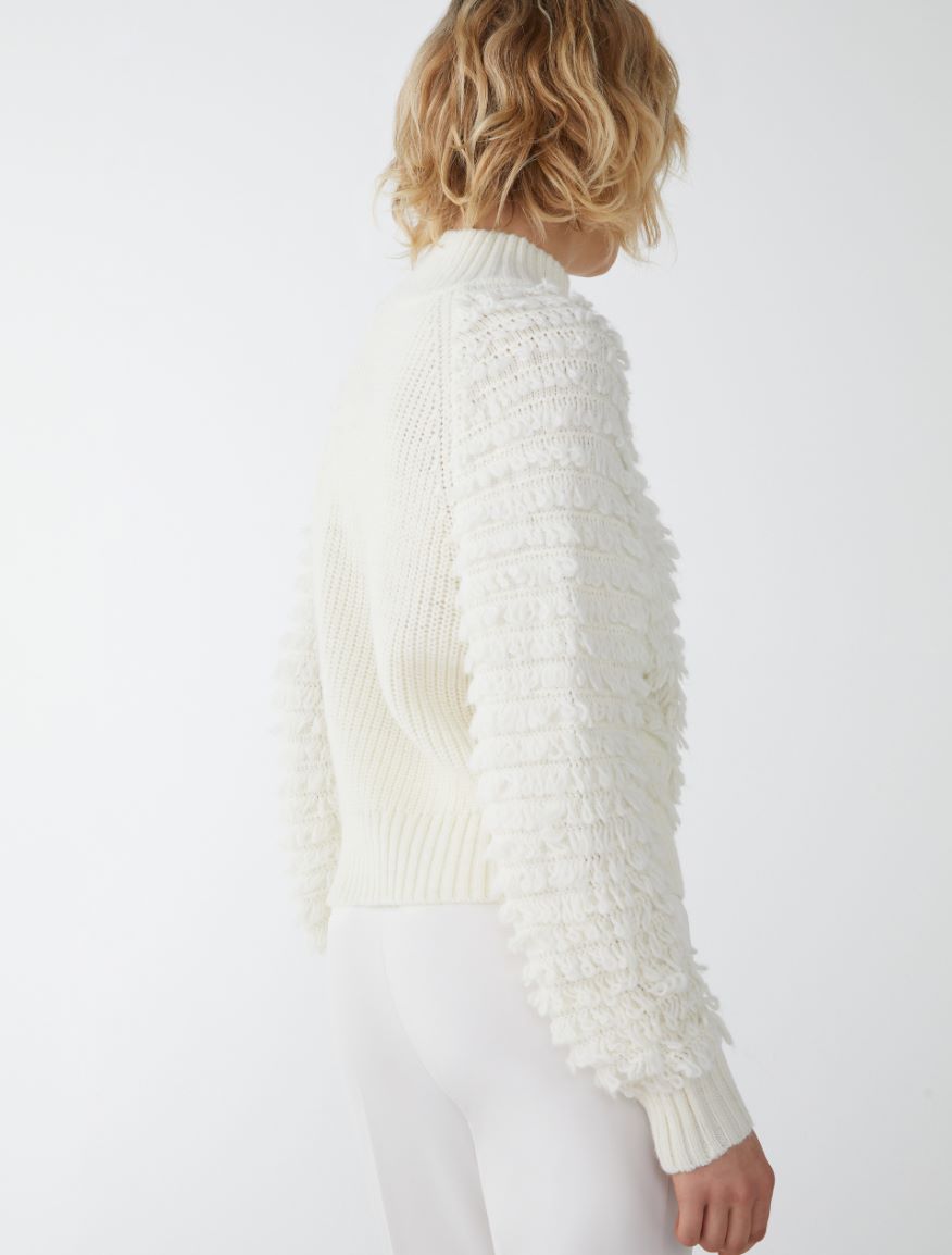 Cropped sweater - WHITE - 2 - iBlues