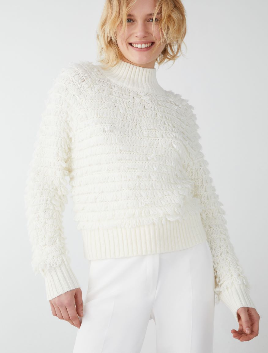 Cropped sweater - WHITE - 4 - iBlues