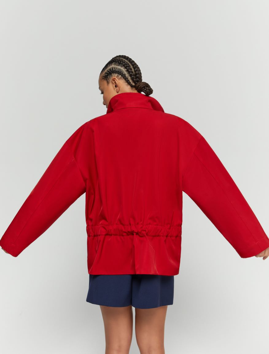 Straight-fit jacket - RED - 2 - iBlues