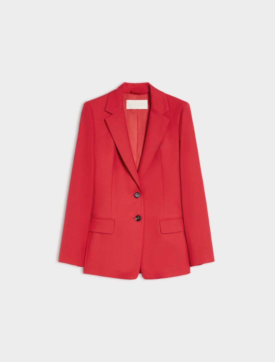 Semi-fitted blazer - Red - 5 - iBlues