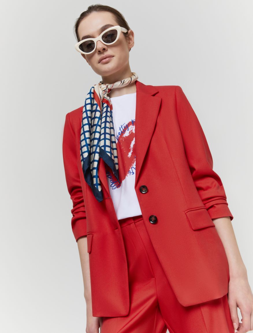 Semi-fitted blazer - Red - iBlues