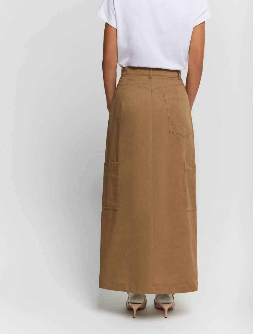 Flared skirt - NUT - 2 - iBlues