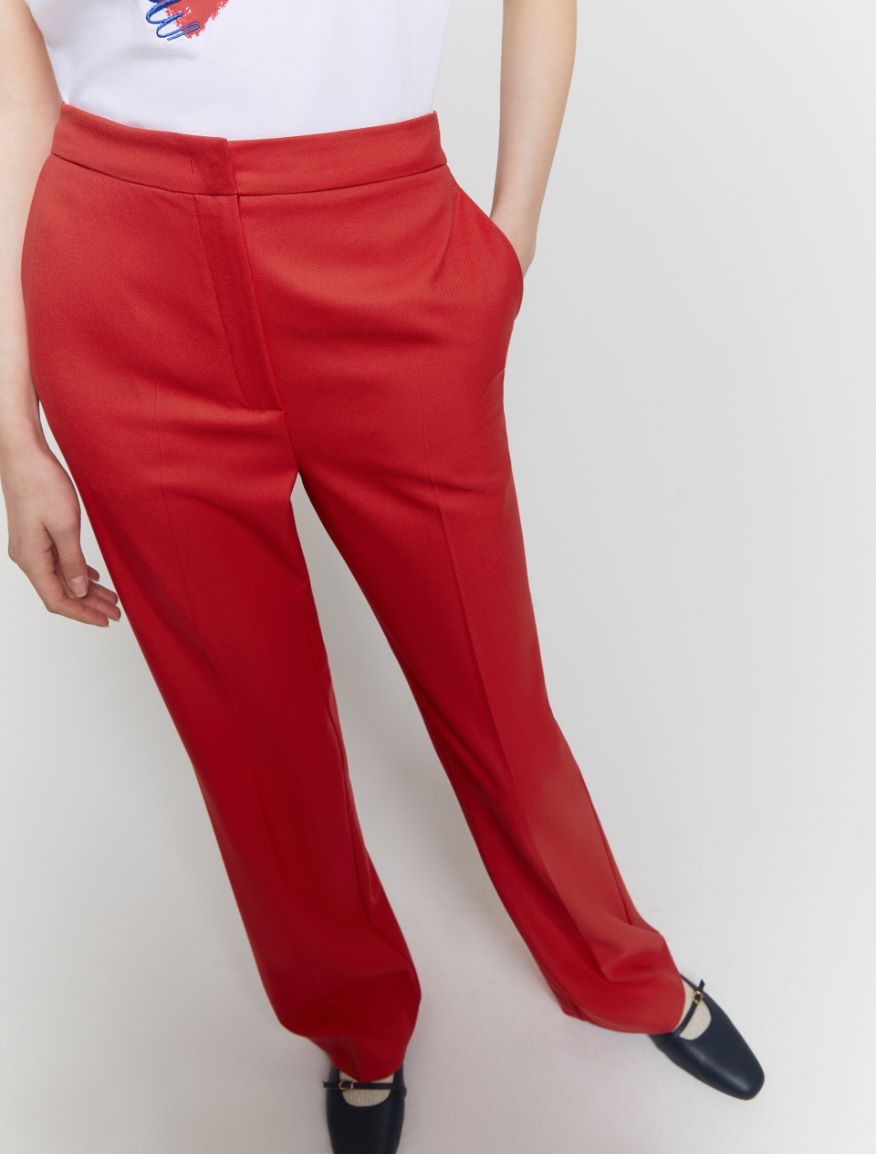 Semi-fitted trousers - Red - 3 - iBlues