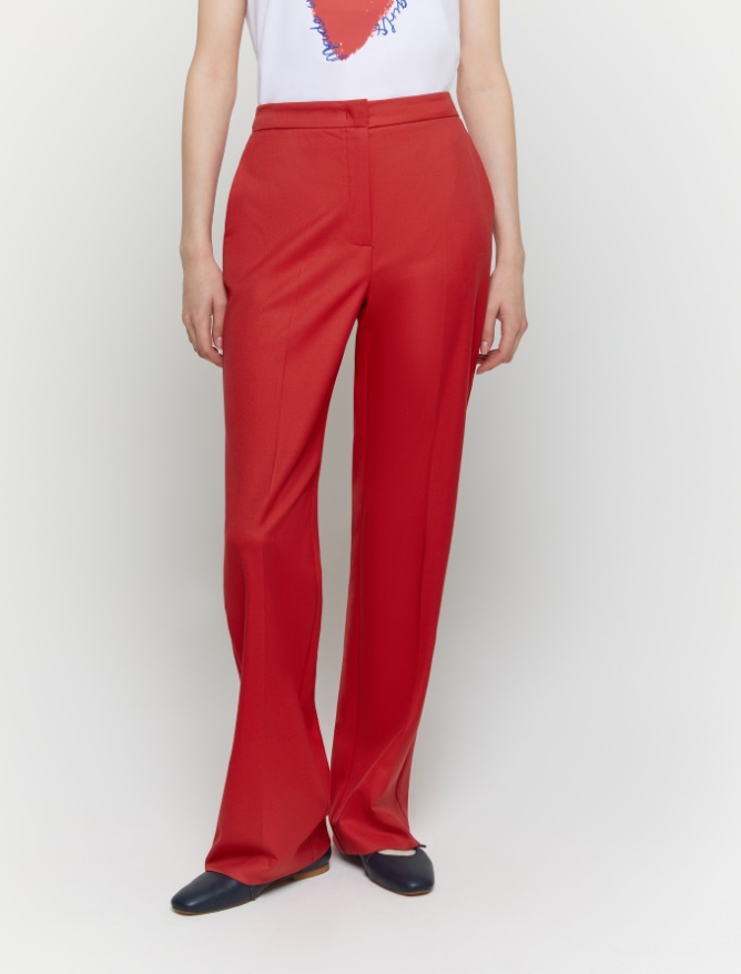 Semi-fitted trousers - Red - iBlues