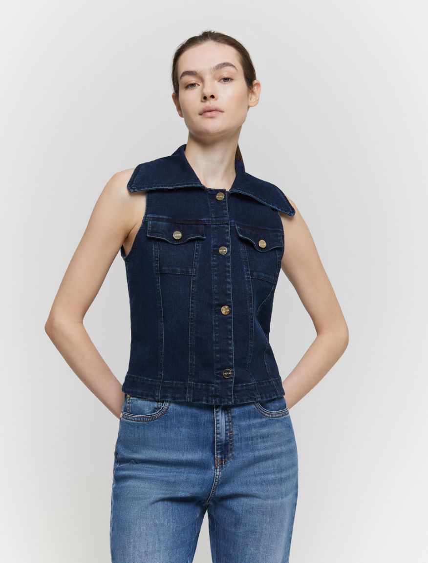 Denim gilet - BLUE JEANS - 4 - iBlues