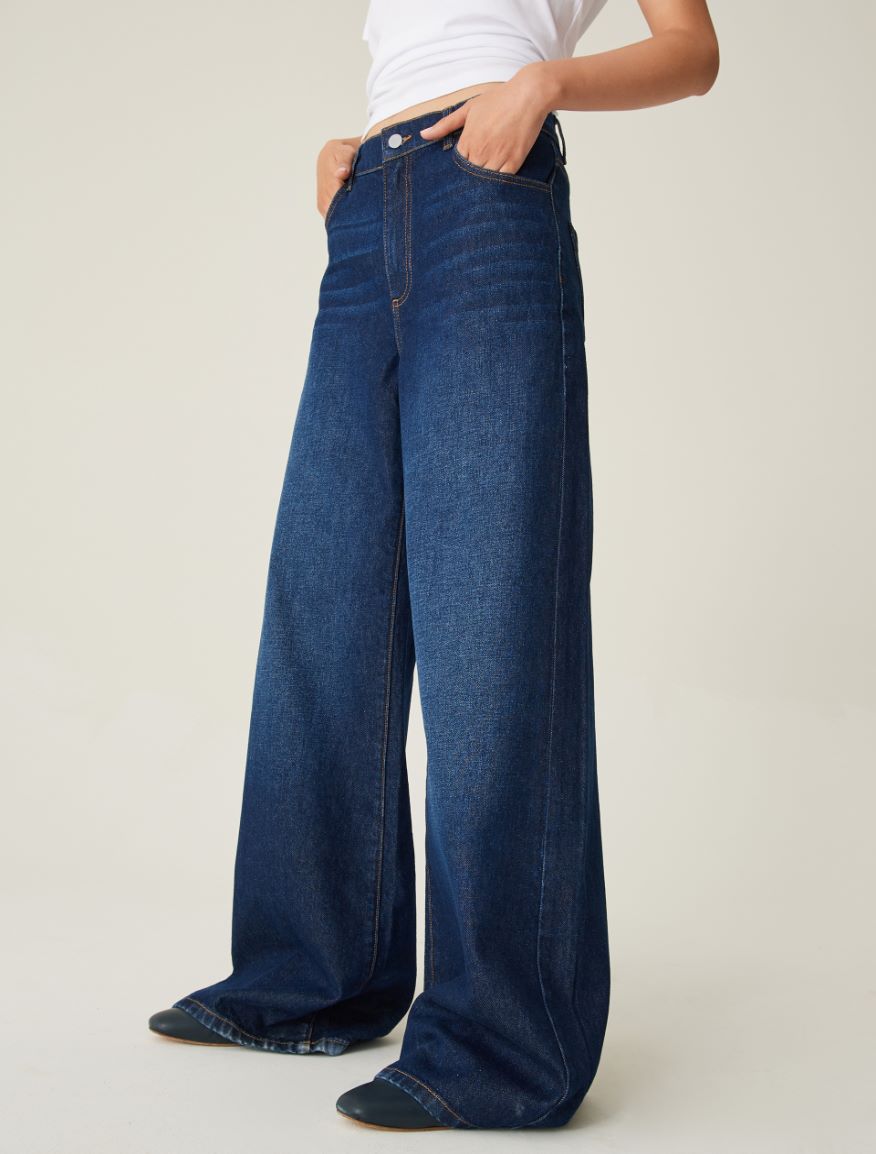 Wide-leg jeans - Midnightblue - 3 - iBlues